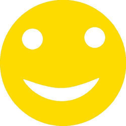 Emoticon smiley face vinyl decal for auto or home