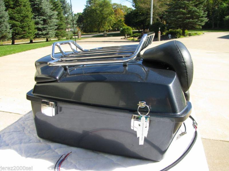 Harley davidson chopped tour pak off 2001 screamin eagle+luggagerack+led spoiler