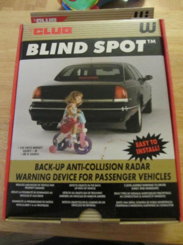 The club blind spot backup alert safety device nib #00281