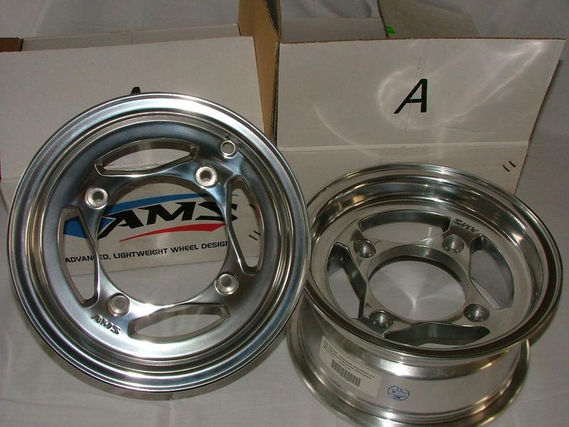 New aluminum front wheel set (2) yamaha yfz450 yfz 450 ams clearance
