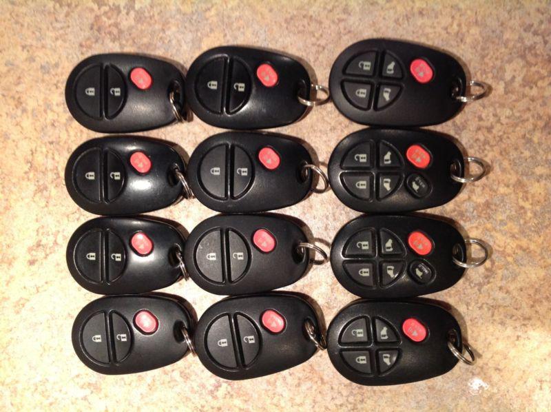 Lot of 12 toyota sienna 04-12 key less entry remote oem power sliding door fob