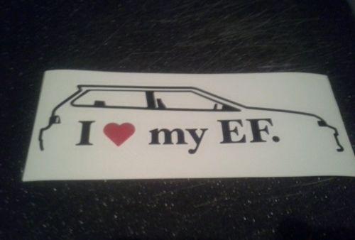 I love my ef decal. honda jdm civic window stance illest