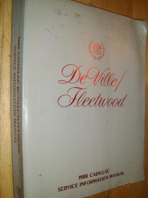 1988 cadillac deville / fleetwood shop manual original g.m. service book!