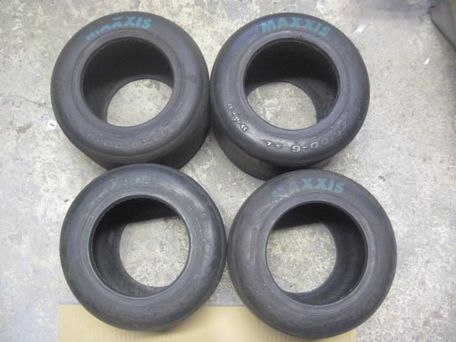 4 maxxis blue 11x6-6 go kart tires for a trailer or project