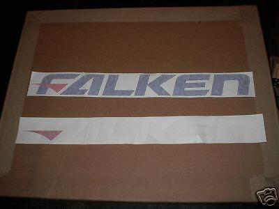 Falken tires mini window decal sticker  (white / blue)