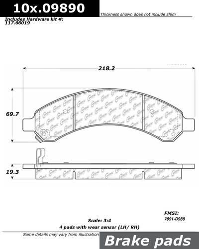 Centric 106.09890 brake pad or shoe, rear