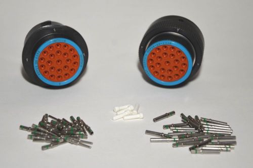 Deutsch hdp20 23-pin genuine bulkhead connector kit, 14 awg solid contacts