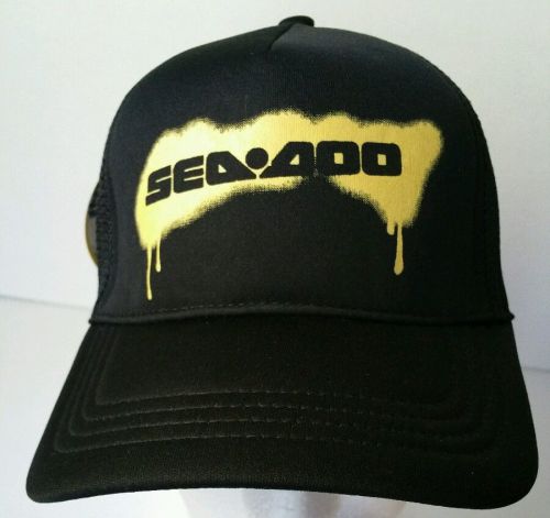 Sea doo hat trucker mesh snapback cap adjustable new with tags black