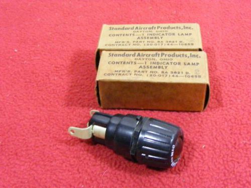 2 - vtg standard aircraft products indicator lamp sa 3821 b unused