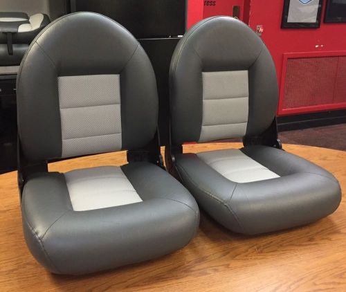 Boat seats tempress charcoal w gray insert  - pair (2) two seats