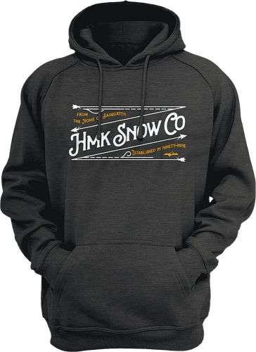Hmk stitch mens pullover hoody black