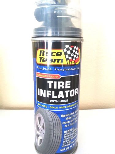 Race team emergency flat fix tire inflator 12 oz with hose cars tucks tractors