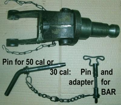 M25 M31c Pedestal Socket AND D38579 CRADLE YOKE Mount 30 50 browning jeep truck, US $175.00, image 3