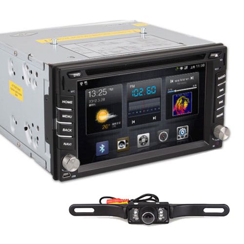 Android 4.4 6.2" 2din built-in 3g wifi gps car dvd player bt radio ipod + camera