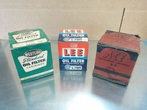 Vintage nos 1950s oil filter elements - lot of 3