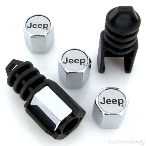 Buy Jeep Silver Logo Anti Theft Tire Stem Valve Caps in Naperville