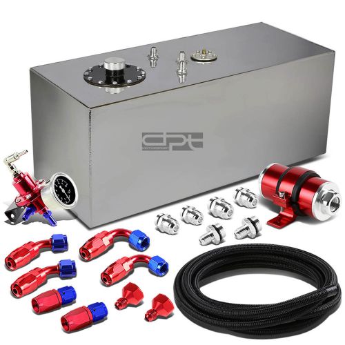 19 gallon top-feed reserved tank+line kit+pressure regulator+inline filter red