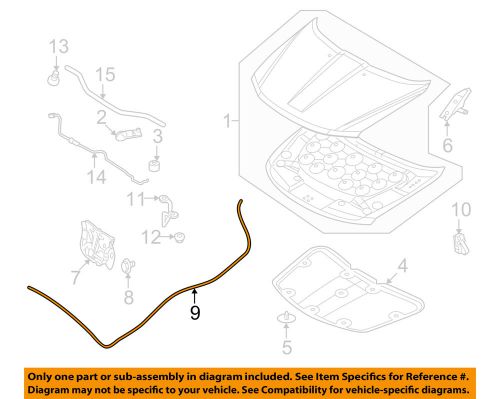 Dodge chrysler oem 09-15 journey hood-release cable 5155803af