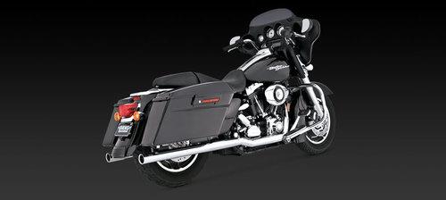 Vance & hines big shot duals exhaust, chrome for 2007-2008 harley touring