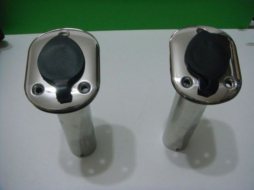 Sets of 8 flush mount stainless steel fishing rod holders- 30 degree