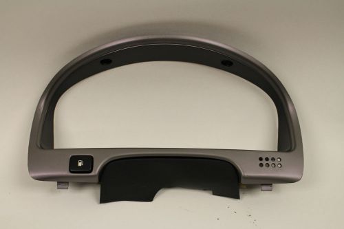 04-06 gto speedometer cluster trim surround panel silver face gas door button