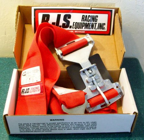 Rjs racing equipment 3&#034; lap belt - red - sfi 16-1 - 50502-4