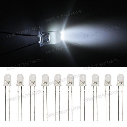 10x white 5mm mini led bulbs instrument cluster panel dash indicator lights 12v