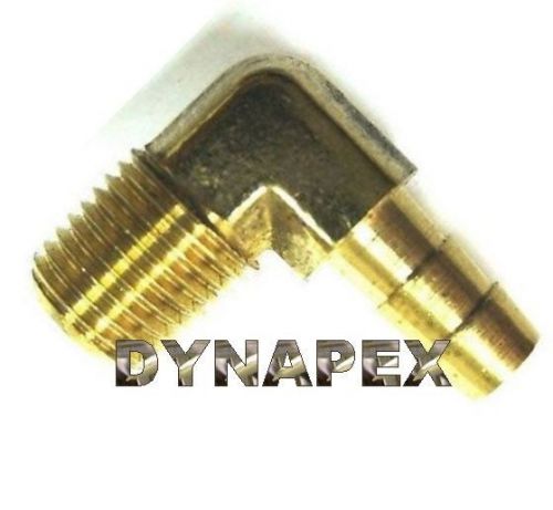 3/8 barb x 1/8" male npt brass 90° elbow water oil gas air fuel boat fitting _4y