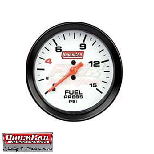 Quickcar  0-15 psi extreme series fuel pressure guage (2 5/8 ) w/light 911-7000