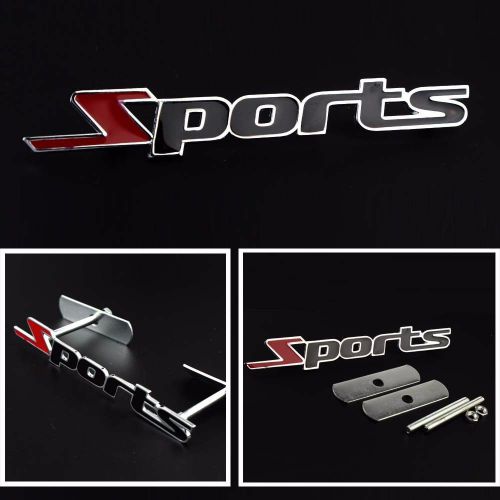 Buy SPORTS Logo 3D Metal Sports Racing Front Hood Grille Badge Emblem