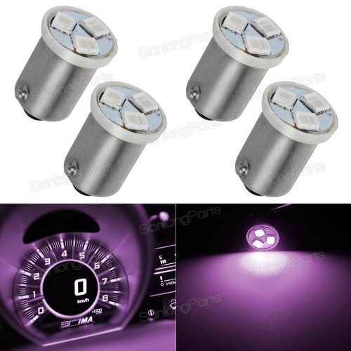 4x purple led bulbs ba9s bayonet base car instrument panel lights 12v for ford
