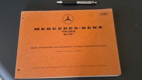 Buy Mercedes W107 - 350SL Chassis and Bodi Spare Part List in София ...