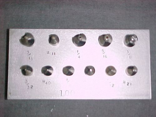 Set of schrillo 100 degree countersink bits  vintage aircraft excellent shape