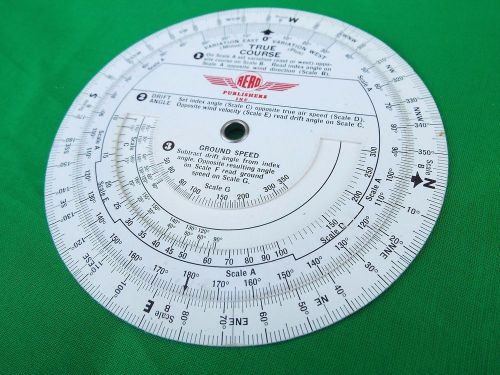 Vintage 1947 aero publishers inc. flight computer wheel