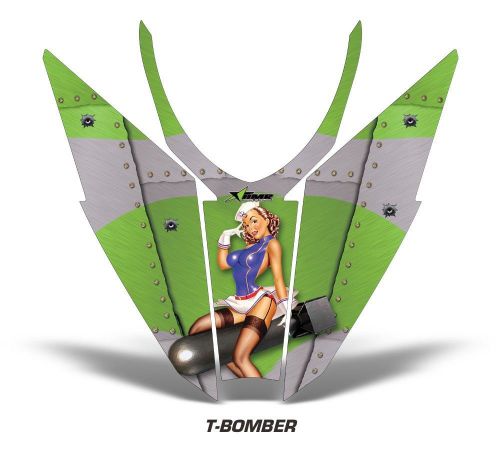 Arctic cat pro climb pro cross sled sticker decal hood graphic kit 2012 tbom grn