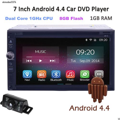 7" dual-core android 4.4 gps navi 2 din u car dvd player stereo bt touch usb sd