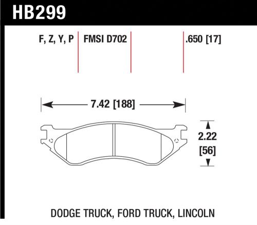 Hawk performance hb299p.650 disc brake pad