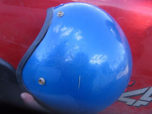 Vintage norcon  blue helmet old school cafe racer cool