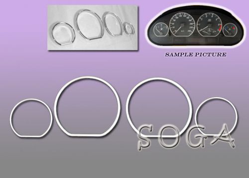 99-04 bmw 3-series e46 dash cluster gauge trim ring rings chrome 330 fast ship!!