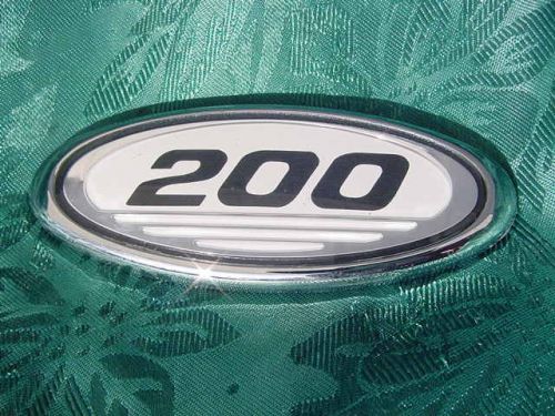 Sea ray boat 200 emblem logo chrome white black numbers new peel &amp; stick back