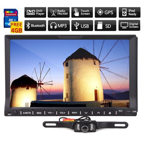Double 2 din 7" car dvd cd player touch screen in dash stereo radio+new camera
