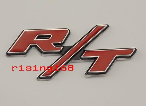 Red metal emblems badges decal rt for dodge ram charger challenger magnum r92