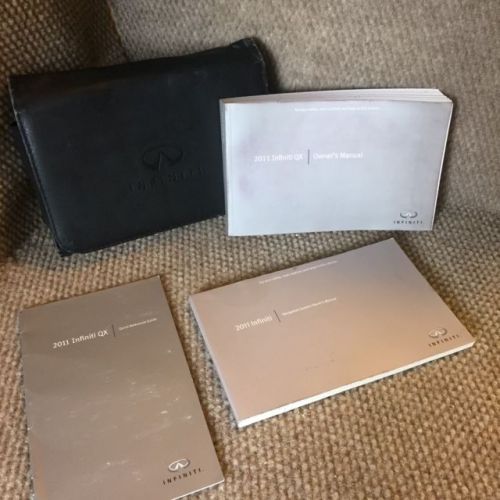 2011 infiniti qx owners manual w/ navigation and reference guides and case