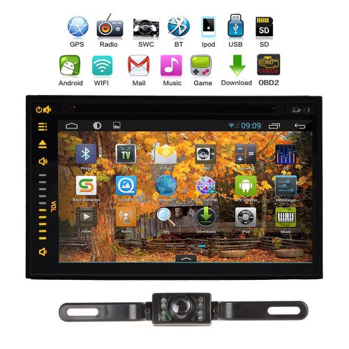 7" android 4.4 double 2 din car dvd player gps stereo wifi 3g ipod radio+camera