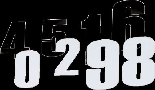 Moose racing race number #6 6" white (4310-0676)