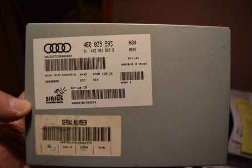 Sirius satellite radio reciever for audi