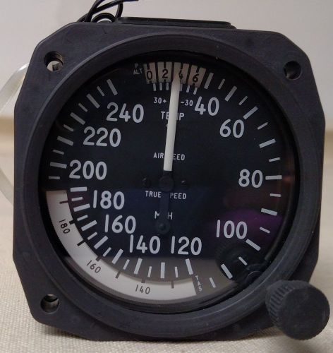 True airspeed indicator 40-240 mph - lighted