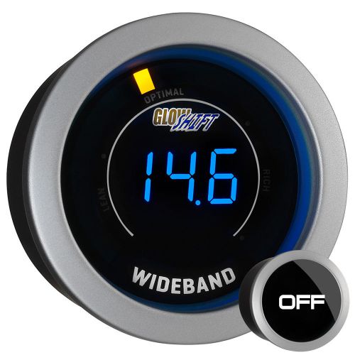 52mm glowshift digital led lambda wideband air fuel afr gauge kit w smoked lens