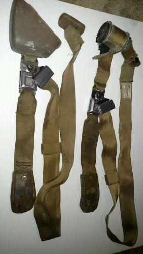 1969-72 chevelle tan bucket seat belts skylark cutlass lemans grand prix
