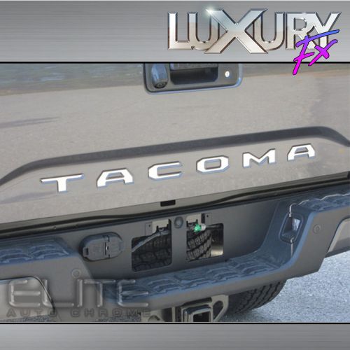 Stainless tacoma tailgate letter insert kit fit for 16 toyota tacoma - luxfx1784